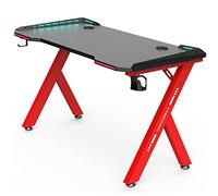 Gaming Desk with Cup Holder and Headphone Hook - Ergonomic Workstation for Home Office and PC Gaming
