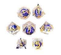 Gaming Dices Set Of 7 PolyhedralDice Novelty Dragon Eye For Table Board GameDice For RPG Role Playing Game RPG Party Game Set Gaming