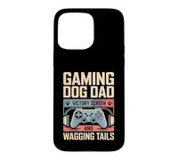 Gaming Dog Dad Victory Screen And Wagging Tails Case for iPhone 15 Pro Max