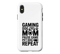 Gaming Dog Mom Pause Game Pet Dog Repeat Case for iPhone X/XS