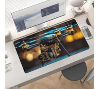 Gaming Drone Mouse Pad 24x12 Large Desk Mat with Non-Slip Rubber & Smooth Surface Foldable Desk Pad for Keyboard and Mouse Laptop Computer Mousepad for Office Home Remote Work