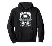 Gaming Fitness Dog Mom Lift Run Walk Repeat Pullover Hoodie