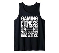 Gaming Fitness Dog Mom Side Quests and Dog Walks Tank Top