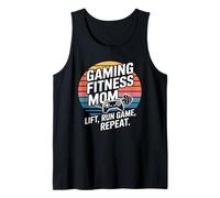 Gaming Fitness Lift Run Game Walk Repeat Tank Top