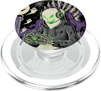Gaming Ghost Level up or Treat Funny Ghoul Halloween Gamer PopSockets PopGrip for MagSafe