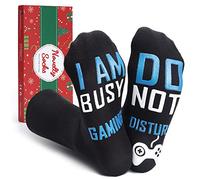 Gaming Gifts Novelty Funny Socks - Stocking Fillers for Teenage Boys Girls Mens Womens Gifts for Christmas Birthday Personalised Gifts for Men Women Him Dad Do Not Disturb I Am Busy Gaming Socks