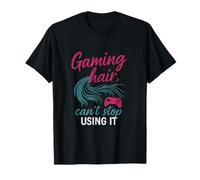 Gaming Hair Cant Stop Using It Game Wire Graphic T-Shirt