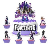Gaming Happy Birthday Cake Topper,7 8 9 10th Cake Toppers Cake Decorations Candles Video Game Party Decoration Supplies for Kids Adults Girls Boys