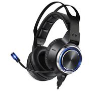 Gaming Headset 50mm Unit RGB Rainbow Colors Noise Canceling 0mnidirectional Mic Line Control for PS4 PC for Xbox one Laptop