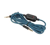 Gaming Headset Cable with Mute Switch, Volume Control Woven Cord, Oxygen Free Copper - Compatible for Logitech G Pro G Pro X G433 G233, 200cm 6.6ft Length (Blue)