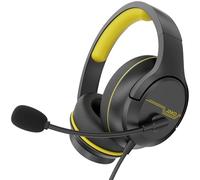 Gaming Headset for Xbox One, PS5, PS4, PC, Sega Game Gear and Other Devices with 3.5mm Audio Jack, plug and play, Gaming Headphones for Nintendo Switch with Clearing Mic, Folding Desig (Yellow)
