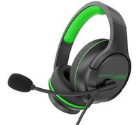 Gaming Headset for Xbox One, PS5, PS4, PC, Sega Game Gear and Other Devices with 3.5mm Audio Jack, plug and play, Gaming Headphones for Nintendo Switch with Clearing Mic, Folding Desig (Green)