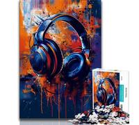 Gaming Headset Jigsaw Puzzles for Teenagers,Help The Brain Exercise Addictive Toys to Cultivate Patience Suitable for Couples (38x26cm)