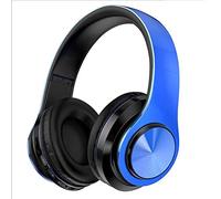 Gaming Headset Over-Ear, Bluetooth Headphones with LED Light Noise Cancelling and Volume Control for Xbox One PC Laptop Tablet Mac Smart Phone, Multiple Colors to Choose From (Black blue)