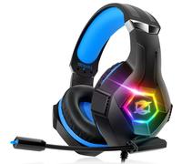 Gaming Headset Stereo Surround Sound Gaming Headphones with Breathing RGB Light
