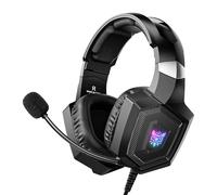 Gaming Headset with Microphone, Gaming Headphones Compatible for PS4 PS5 Xbox PC with RGB Lights, PlayStation Headset with Noise Reduction 7.1 Surround Sound Over-Ear and Wired 3.5mm Jack (Black)
