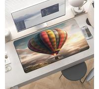 Gaming Hot Air Balloon Mouse Pad 24x12 Large Desk Mat with Non-Slip Rubber & Smooth Surface Foldable Desk Pad for Keyboard and Mouse Laptop Computer Mousepad for Office Home Remote Work