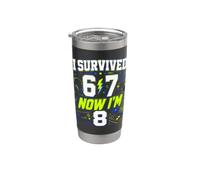 Gaming I Survived 67 Now I'm 8 Birthday Boys Stainless Steel Insulated Tumbler