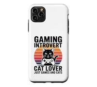 Gaming Introvert Cat Lover Just Games And Cats Case for iPhone 11 Pro Max