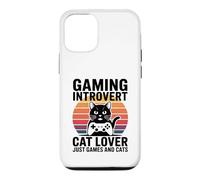 Gaming Introvert Cat Lover Just Games And Cats Case for iPhone 12/12 Pro