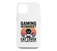Gaming Introvert Cat Lover Just Games And Cats Case for iPhone 13