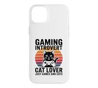 Gaming Introvert Cat Lover Just Games And Cats Case for iPhone 14 Plus