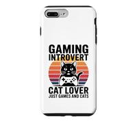 Gaming Introvert Cat Lover Just Games And Cats Case for iPhone 7 Plus/8 Plus