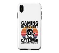 Gaming Introvert Cat Lover Just Games And Cats Case for iPhone XS Max