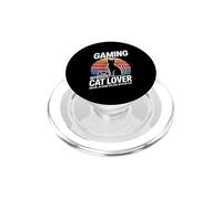 Gaming Introvert Cat Lover Online Offline With Cat PopSockets PopGrip for MagSafe