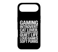 Gaming Introvert Cat Lover Quiet Life Loud Games Soft Purrs Case for iPhone Air