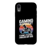 Gaming Introvert Dog Lover I Came I Played I Walked My Dog Case for iPhone XR