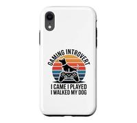 Gaming Introvert Dog Lover I Came I Played I Walked My Dog Case for iPhone XR
