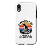 Gaming Introvert Dog Lover I Came I Played I Walked My Dog Case for iPhone XR
