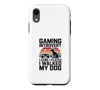 Gaming Introvert Dog Lover I Came I Played I Walked My Dog Case for iPhone XR