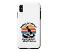 Gaming Introvert Dog Lover I Came I Played I Walked My Dog Case for iPhone XS Max