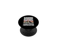 Gaming Introvert Dog Lover I Came I Played I Walked My Dog PopSockets Adhesive PopGrip