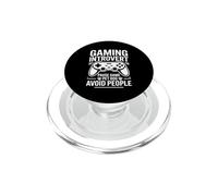 Gaming Introvert Dog Lover Pause Game Pet Dog Avoid People PopSockets PopGrip for MagSafe