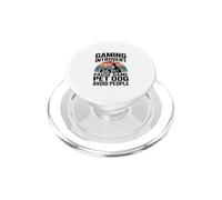 Gaming Introvert Dog Lover Pause Game Pet Dog Avoid People PopSockets PopGrip for MagSafe