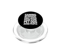 Gaming Introvert Dog Lover Pause Game Pet Dog Avoid People PopSockets PopGrip for MagSafe