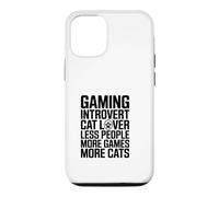 Gaming Introvert Less People More Games More Cat Case for iPhone 12/12 Pro