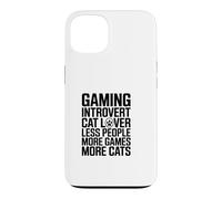 Gaming Introvert Less People More Games More Cat Case for iPhone 13