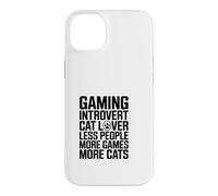 Gaming Introvert Less People More Games More Cat Case for iPhone 14 Plus