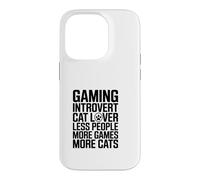 Gaming Introvert Less People More Games More Cat Case for iPhone 14 Pro