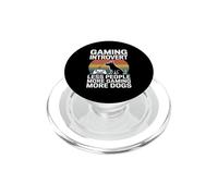 Gaming Introvert Less People More Gaming More Dogs PopSockets PopGrip for MagSafe