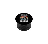 Gaming Introvert Minimal Talk Dog Time Controller Dog PopSockets Adhesive PopGrip