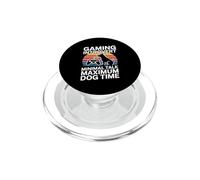 Gaming Introvert Minimal Talk Maximum Dog Time PopSockets PopGrip for MagSafe