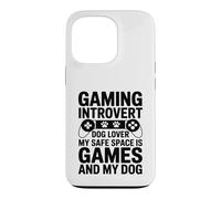 Gaming Introvert My Safe Space Is Games And My Dog Case for iPhone 13 Pro