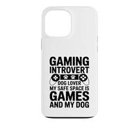 Gaming Introvert My Safe Space Is Games And My Dog Case for iPhone 13 Pro Max