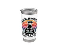 Gaming Introvert My Safe Space is Games and My Dog Stainless Steel Insulated Tumbler