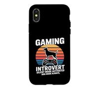 Gaming Introvert Silent Mode Activated Dog Mode Always Case for iPhone X/XS
